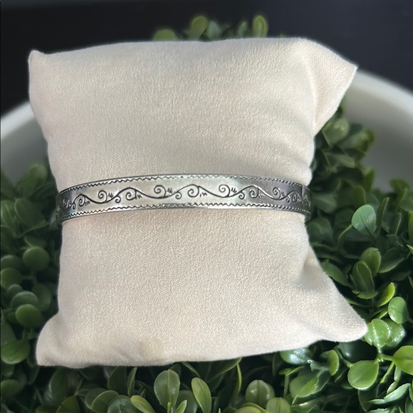 Brighton Jewelry - Brighton Canal Scroll Etched Silver Tone Bracelet with Intricate Design